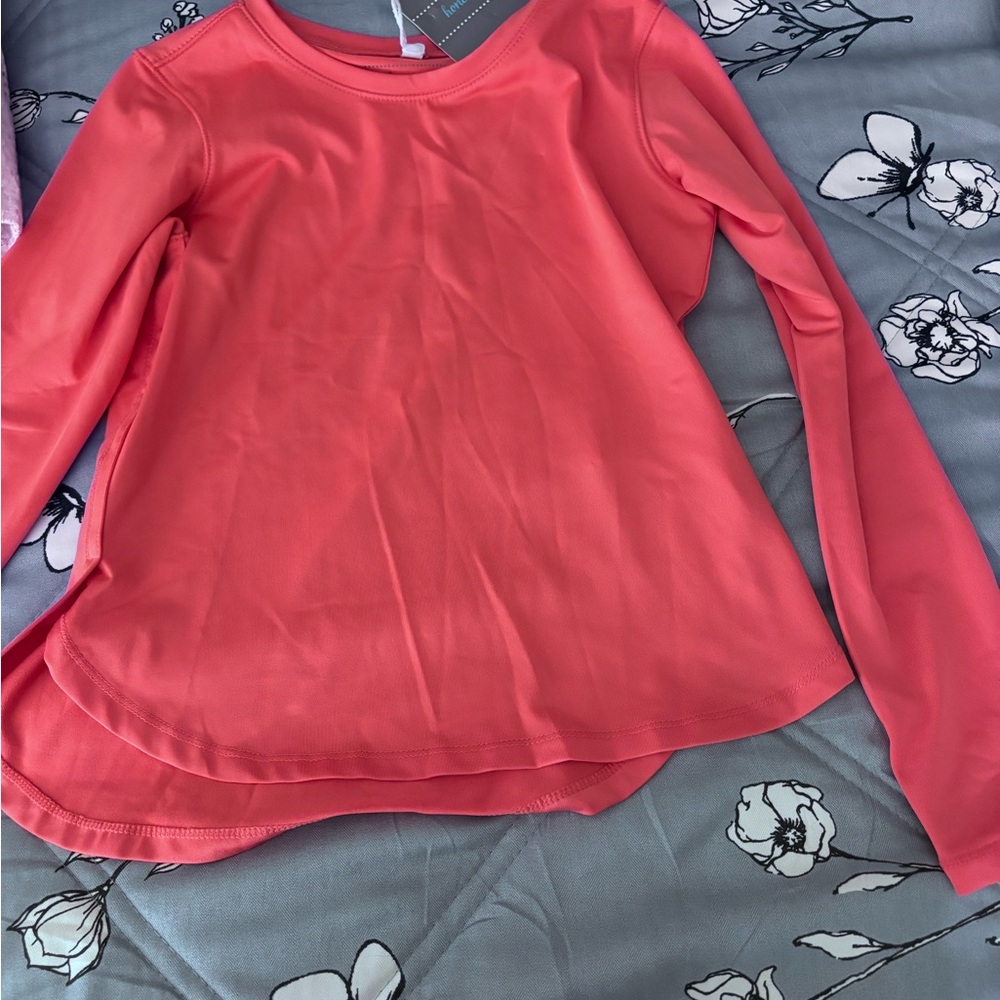 Kids Coral Long Sleeve Tee